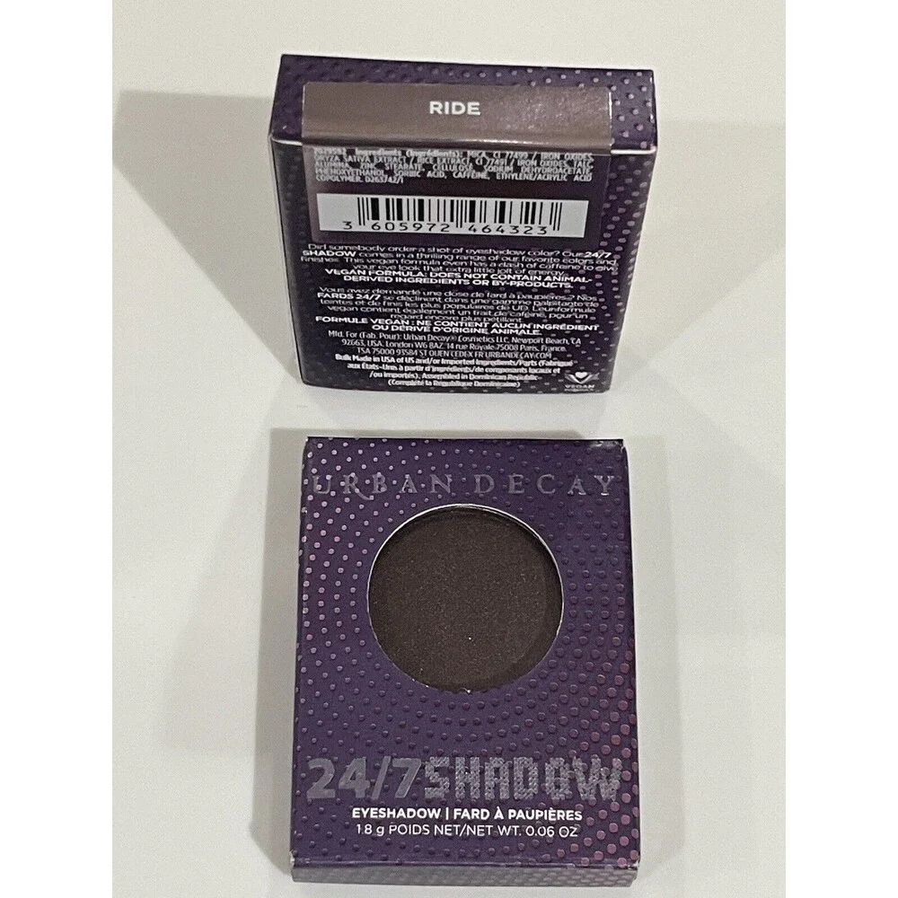 Urban Decay 24/7 Shadow Single Eye Shadow RIDE LOT OF 2 NIB